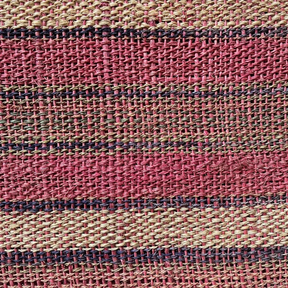 Vintage 40s 50s Striped Straw and Lucite Market Handbag Purse Bag - Picture 5 of 6